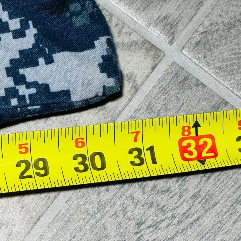 Large 36 Inch X 31 Inch USA Navy Drawstring Camo Bag